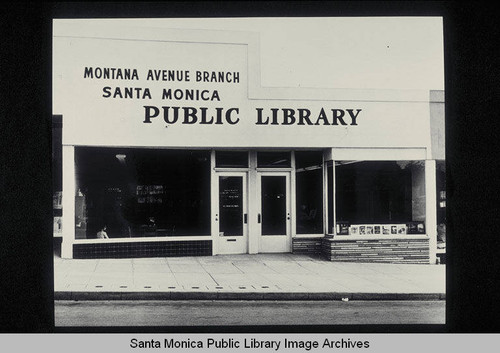 First Montana Avenue Branch Library, 1528 Montana Avenue, Santa Monica, Calif., opened in 1952