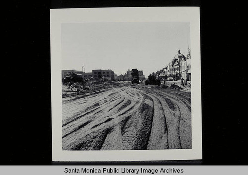 Dumping rock at Ashland and Barnard Way, Santa Monica, Calif., June 6, 1966 (looking east)