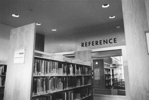 Reference Desk Collection at the new Main Library looking into the Santa Monica Collection Room