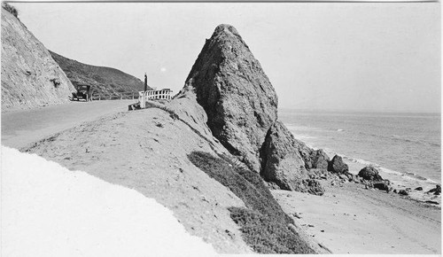 Castle Rock on the Coast Road north of Santa Monica, Calif