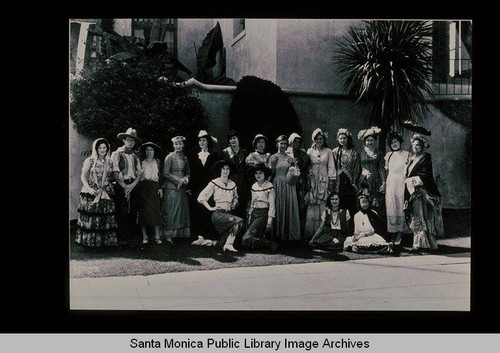 Santa Monica Public Library staff dressed in costumes for Pioneer Days