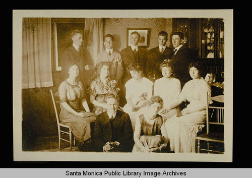 Santa Monica High School students dressed for the Junior Prom, 1916