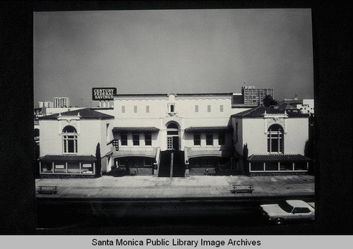 Building at 503 Santa Monica Blvd., after the Santa Monica Public Library moved to 1343 Sixth Street, showing the conversion of the building into shops