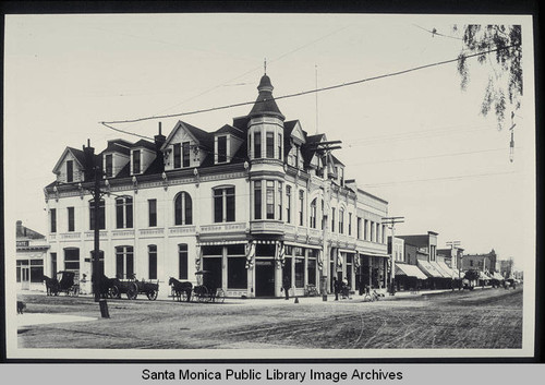 First Santa Monica Public Library at Third Street and Santa Monica Blvd. on the second floor of the Bank of Santa Monica