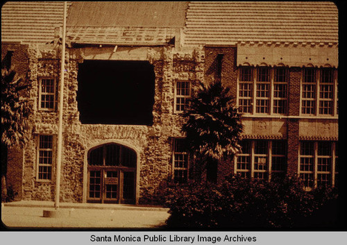 Franklin School with Norman Parapet removed, Santa Monica, Calif