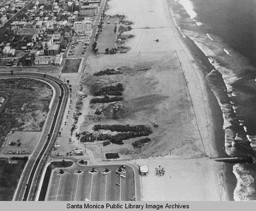 Looking south from the remains of the Pacific Ocean Park Pier, Santa Monica, June 3, 1975, 2:30 PM