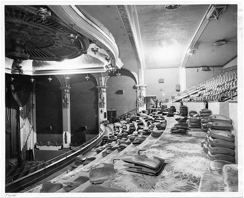 Interior of the Dome Theatre under reconstruction, Pacific Ocean Park, Santa Monica, Calif