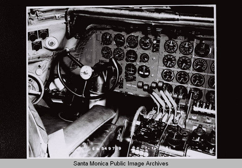 Douglas Aircraft Company DC7 cockpit showing detail of controls, December 11, 1961