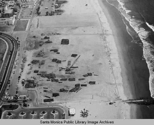 Looking south from the remains of the Pacific Ocean Park Pier, Santa Monica, July 10, 1975, 2:30 PM