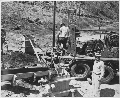 Concrete pour for the Santa Monica Municipal Incinerator, August 28, 1951