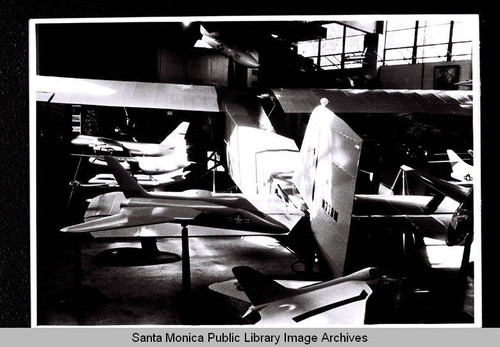 Interior of the Douglas Museum (Museum of Flying) Santa Monica, Calif