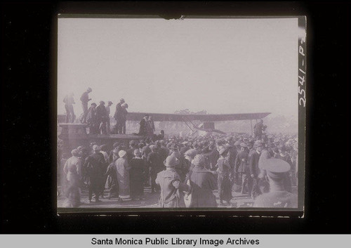 Preparations for the start of the 'Round-the-World-Flight' by Douglas Aircraft Company with the Douglas World Cruiser at Clover Field, Santa Monica, 1924