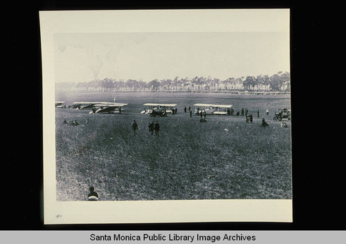 Preparations for the start of the 'Round the World Flight' by Douglas World Cruisers at Clover Field, Santa Monica, Calif., March 16, 1924