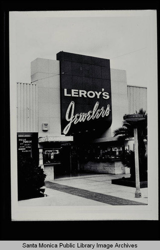 Leroy's Jewelers, 1421 Santa Monica Mall (Third Street), Santa Monica, Calif., built 1926 (facade dates from 1956) by C.B. Powell with Boughton, architect