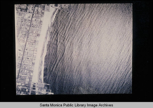 Fairchild Aerial Surveys photography of the Santa Monica coastline north to south from the Ocean Park Pier to the Venice Pier (Job #C235-A12) flown June 1928