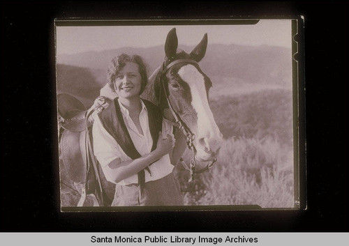 Alice Mason with horse in the Santa Monica Mountains