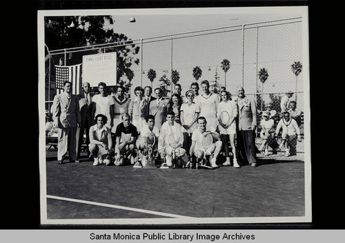 Tennis Open for Seniors held on September 5, 1949 in Lincoln Park, Santa Monica, Calif