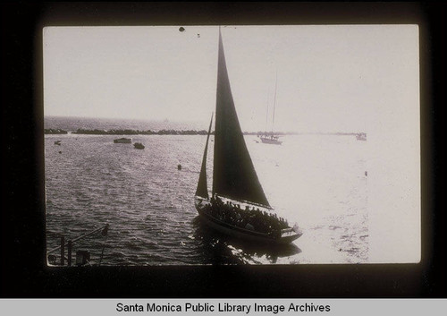 Sailboat in Santa Monica Yacht Harbor