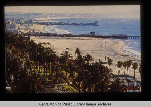 View of the Santa Monica Pier and the Ocean Park Pier