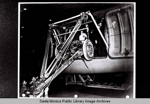 Loading a C-54 Confidential at the Douglas Aircraft Company, Santa Monica during World War II