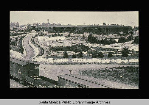 Southern Pacific train and grounds, Santa Monica, Calif