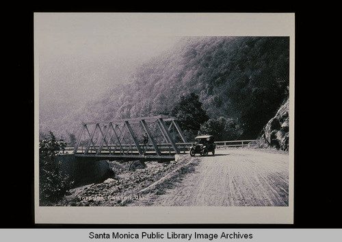 First highway bridge in Topanga Canyon, Calif