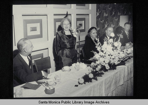 Retirement dinner for Miss Katherine Whelan, City Librarian, Santa Monica Public Library, 1939-1951