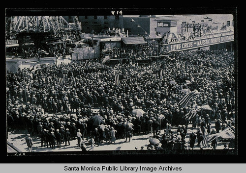 Bathing beauty judging in Venice, Calif