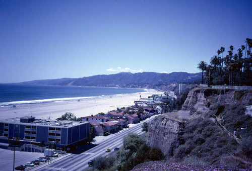 Santa Monica Beach from Palisades Park, May 1984