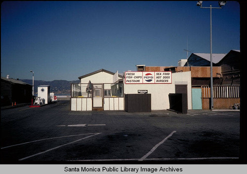 Pepsi sign in the parking lot on the Santa Monica Pier in November 1985