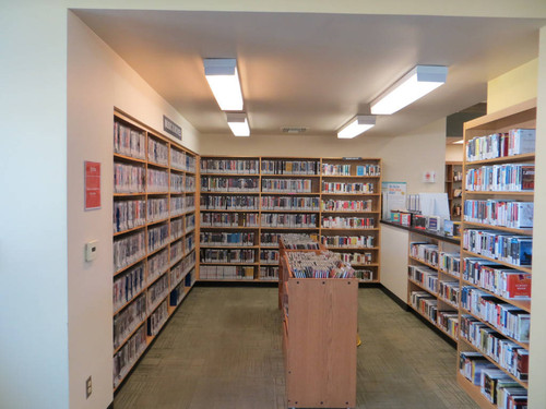 DVD and CD alcove in the Fairview Branch Library (2101 Ocean Park Blvd.), May 2, 2014, Santa Monica, Calif