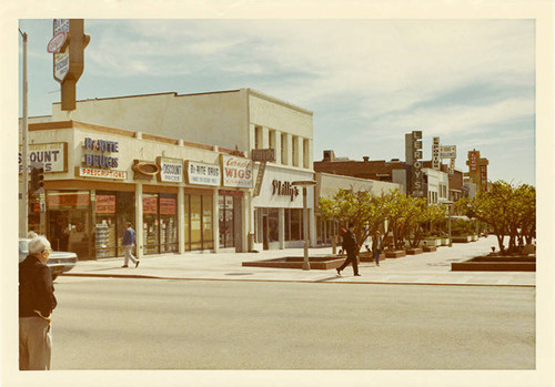 East side of Third Street Mall (1400 block) looking south from Santa Monica Blvd. on February 14, 1970