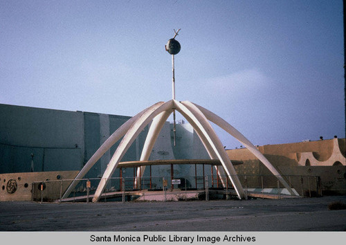 Entrance to the abandoned Pacific Ocean Park Amusement Pier (POP opened July 22, 1958 and was closed in 1967)