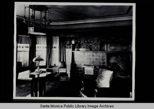 Interior of the Byrd A. Nebeker House (now 216 Georgina Avenue) built by H. Goetz in 1906 with Marsh and Russell, architects