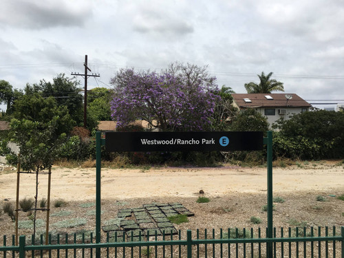 Sign at Expo Line Westwood/Rancho Park station, May 20, 2016