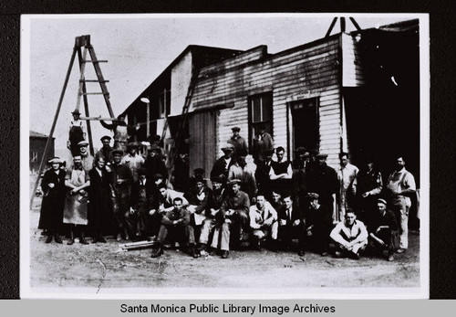 Douglas Aircraft Company employees in front of the Wilshire plant (near 26th Street and Wilshire Blvd.) in Santa Monica