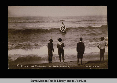 Boat launching, Santa Monica, Calif