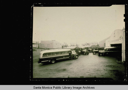 Santa Monica Municipal Bus Garage at Lincoln and Colorado Avenue in Santa Monica