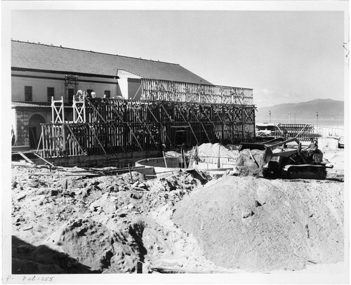 Construction site of Pacific Ocean Park in February, 1958