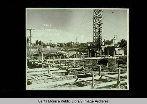 Construction of City Hall, 1685 Main Street, Santa Monica, Calif., January 6, 1939