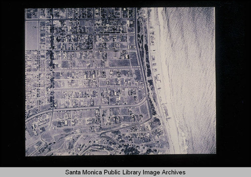 Fairchild Aerial Surveys photography of the Santa Monica coastline north to south from Chautauqua Blvd. to Montana Avenue (Job #C235-B3) flown June 1928