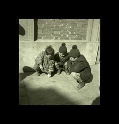 Children on a sidewalk, Shanghai, China