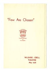 Few Are Chosen, 1936