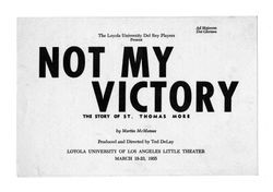 Not My Victory, 1955