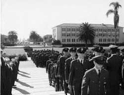 Loyola AFROTC marching to Sacred Heart Chapel for Requiem Mass