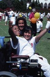 LMU Special Games, girls cheering with cups