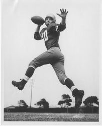 Football player Don Klosterman in uniform