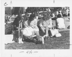 Students in Sunken Garden