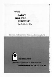 The Lady's Not for Burning, 1963