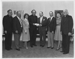 Charles R. Gagan, S.J., Ken Skinner, James N. Loughran, S.J., William H. Hannon, Joseph Rawlinson, Mary David Collins, R.S.H.M., and Charles S. Casassa, S.J